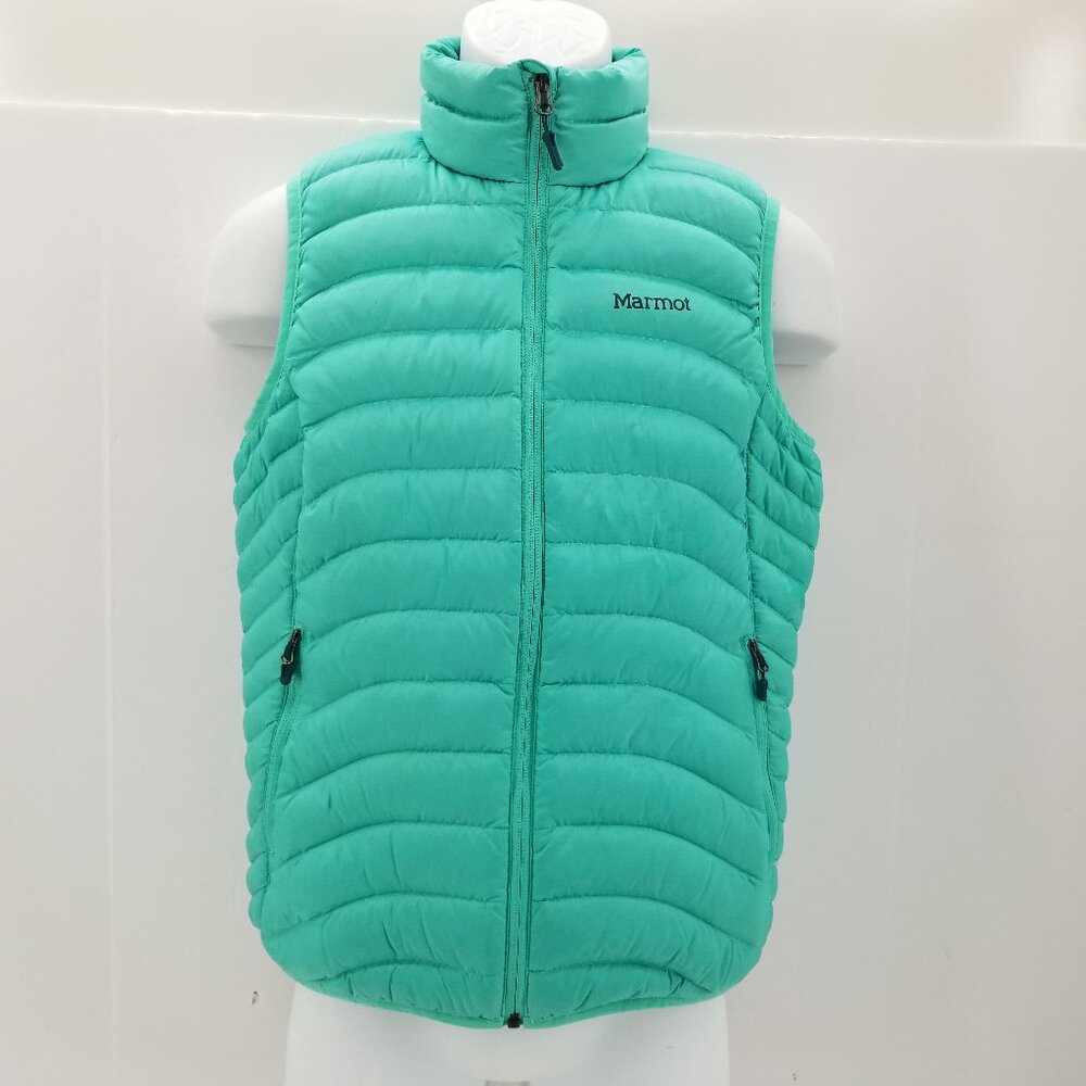 MARMOT Down Puffer Vest 600 Fill Women's Blue Full Zip Sz  Small